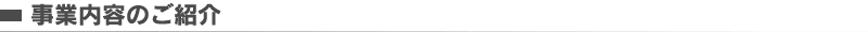 事業内容のご紹介